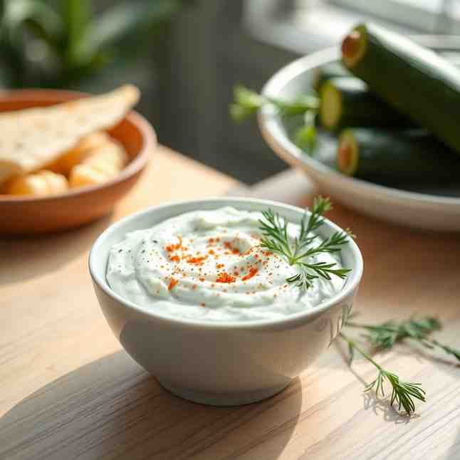 Greek Cucumber Dip Tzatziki - Easy Recipe